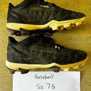 Under Armour Black and Gold Baseball Cleats